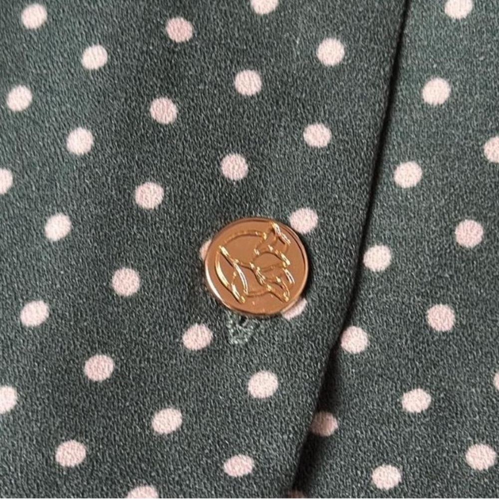 Draper James Forest Green Polka Dot Blouse - Picture 6 of 8